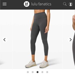 Lululemon Wunder Train High-Rise Crop 23” in Graphite Grey